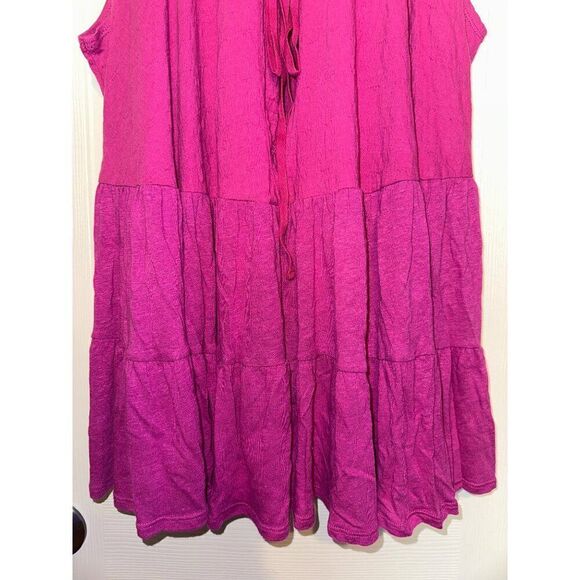 Free People Right On Time Flared Jungle Flower Oversized Tank Top Size Small - Picture 8 of 16